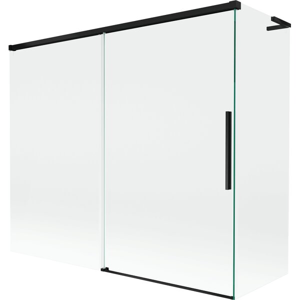 Mexen Rox, paravan de baie culisant L cu 2 aripi 180 + 80 x 150 cm, sticlă transparentă de 8 mm, profil negru mat, 8C9L-180-080-70-00