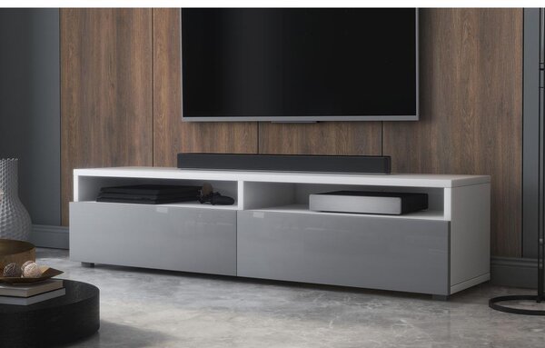 Masă TV Redcan 140 (cu iluminat) (alb + gri). Promo -18%. 1098677