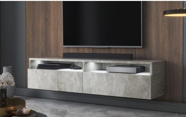Masă TV Redcan 140 (cu iluminat) (beton). Promo -15%. 1098676