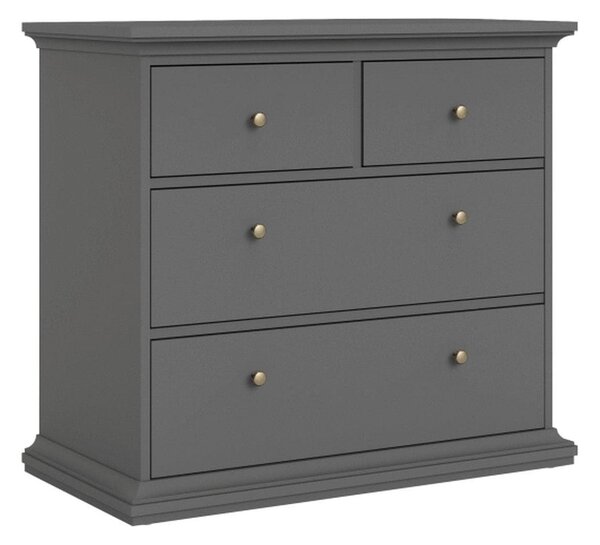 Comoda PARIS, gri, PAL laminat/metal, 96x49x87 cm