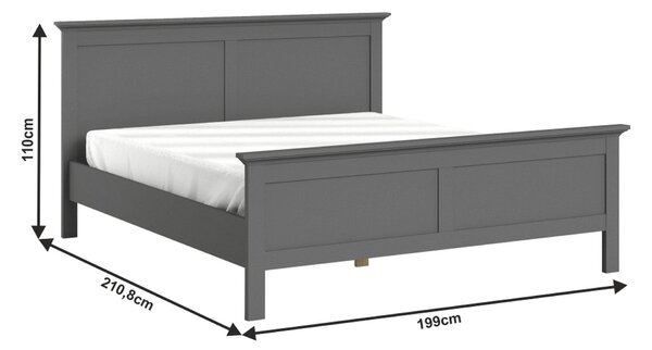 Cadru pat PARIS 180x200, gri antracit