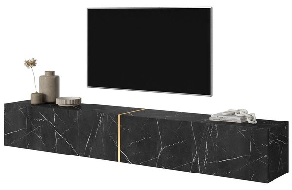 Masă TV Bakira 200 (marmiură negru). Promo -20%. 1098785