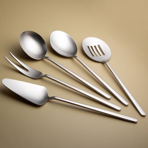 Set ustensile servire 5 bucati Allegra Argintiu 23.5x23.5x4 cm