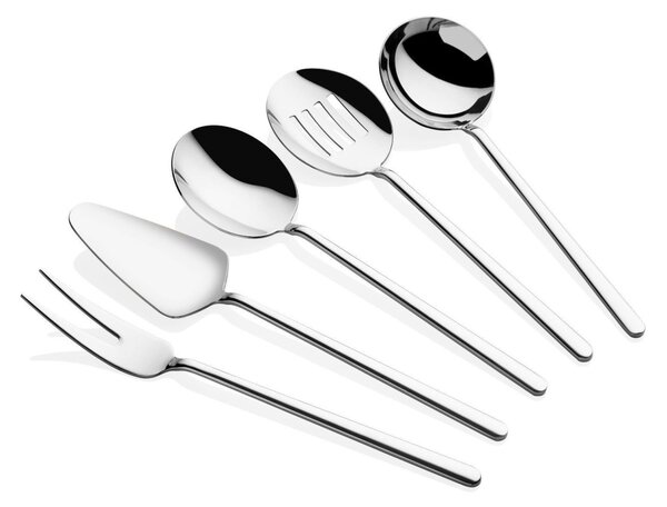 Set ustensile servire 5 bucati Allegra Argintiu 23.5x23.5x4 cm