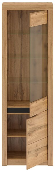 Vitrina TORONTA A1, stejar wotan, DTD laminat, dechidere dreapta, 63x4