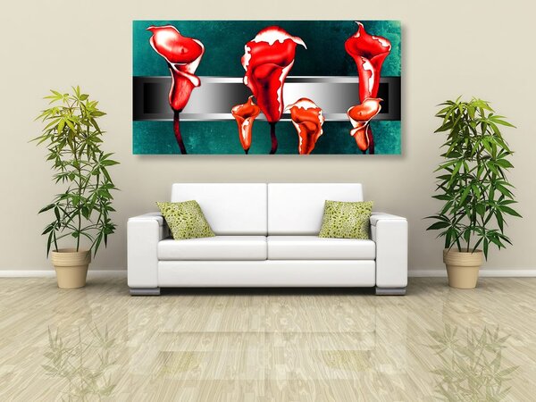 Tablou calla lily abstracte
