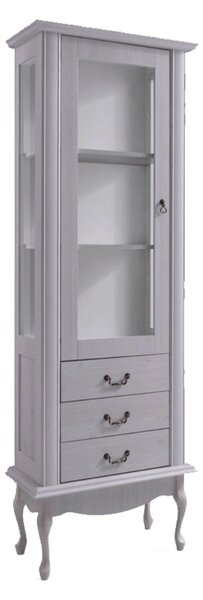 Vitrina VILAR DA4, gri, DTD laminat, 75x42x196 cm