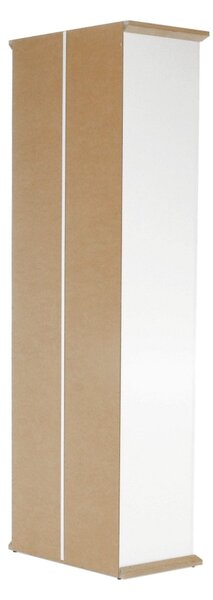 Vitrina LEON MZ4, alb/stejar deschis, PAL laminat, 70x40x200 cm