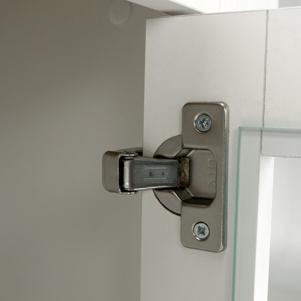 Vitrina LEON MZ5, alb/stejar deschis, PAL laminat, 125x40x180 cm