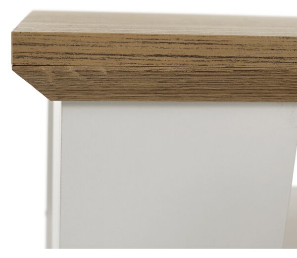 Masuta cafea LEON MZ17, PAL laminat, alb/stejar grand, 120x60x55 cm