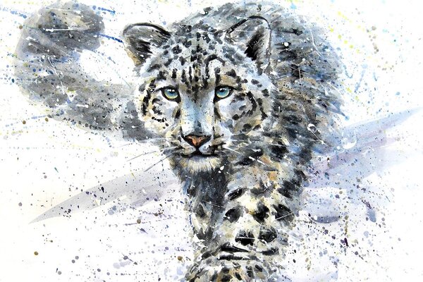 Tablou leopardul desenat