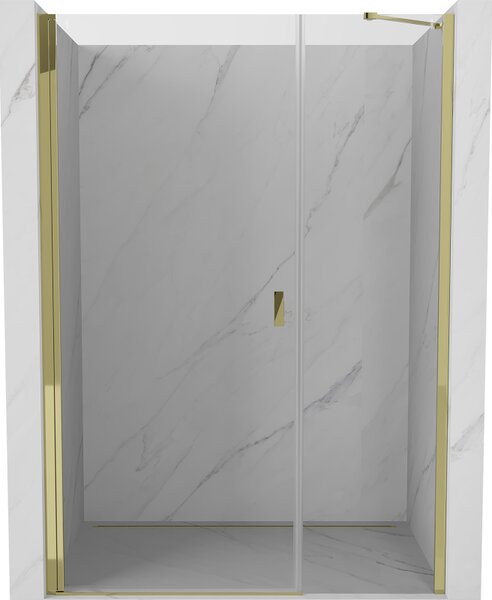 Mexen Mist-B, ușă de duș cu 1 aripă 120 cm, sticlă transparentă, profil auriu lucios, 8A2-120-001-50-00