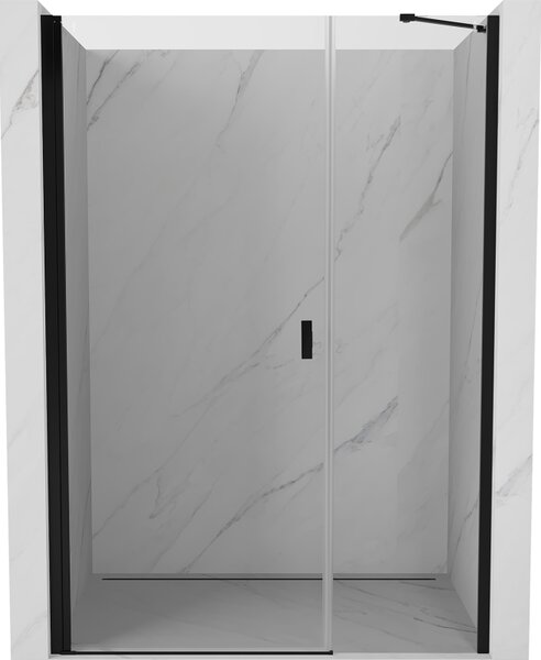Mexen Mist-B, ușă de duș cu 1 aripă 105 cm, sticlă transparentă, profil negru, 8A2-105-001-70-00