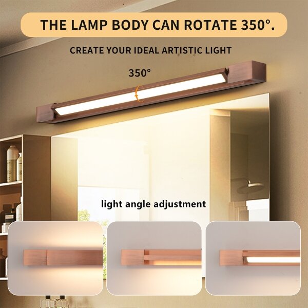 Brilagi-LED Aplica pentru oglindă de baie AQUA LINE LED/18W/230V 60 cm IP44 bronz