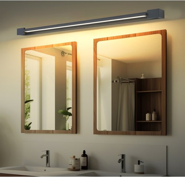 Brilagi-LED Lumină LED pentru oglindă de baie AQUA LINE, 36 W, 230 V, 120 cm, IP44, antracit