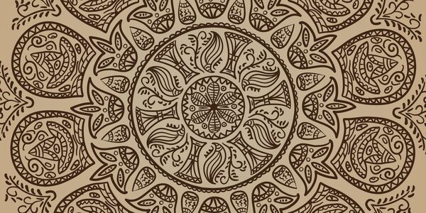 Tablou Mandala cu model natural abstract