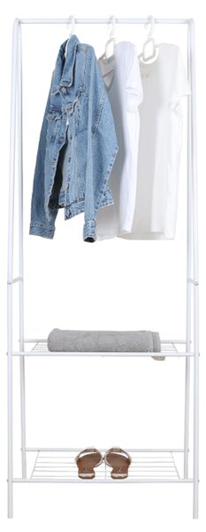 Stander haine RETOR, alb, metal, 60x35x160 cm