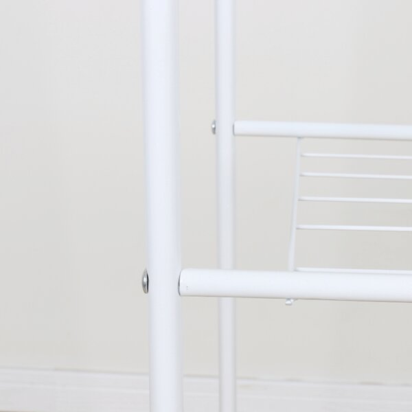 Stander haine RETOR, alb, metal, 60x35x160 cm