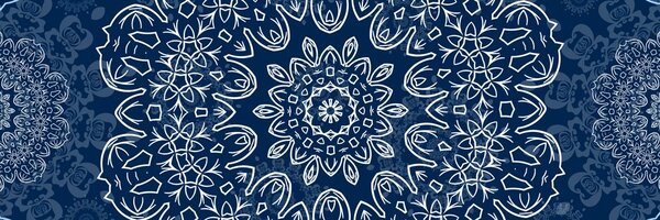 Tablou Mandala albastră cu model abstract