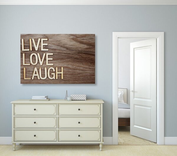 Tablou LIVE, LOVE, LAUGH