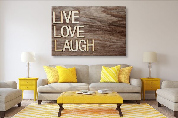 Tablou LIVE, LOVE, LAUGH