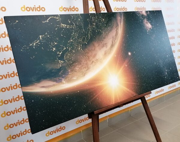 Tablou universul și rărăritul de soare