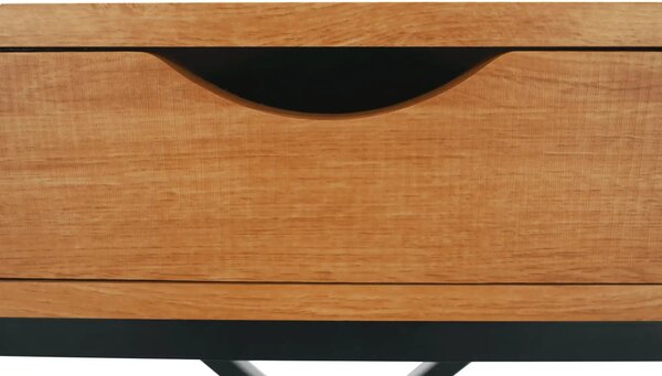Masuta auxiliara VIRED, stejar/negru, 50x30x60 cm