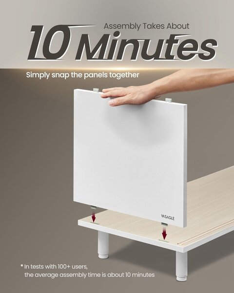 Consola TV Vasagle Alb 140x39x45 cm