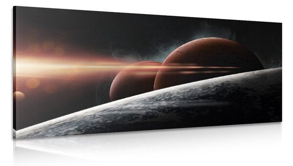 Tablou planete în galaxie