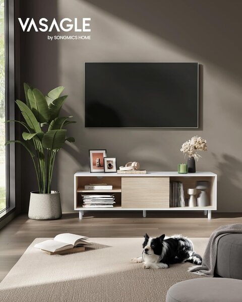 Consola TV Vasagle Alb 140x39x45 cm