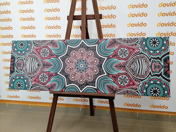 Tablou Mandala indiană cu model floral
