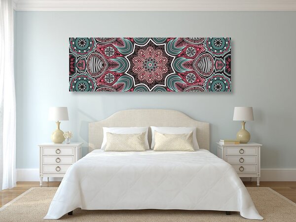 Tablou Mandala indiană cu model floral