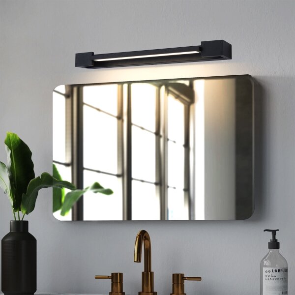 Brilagi-LED Aplică pentru oglindă de baie AQUA LINE LED/12W/230V 45 cm IP44 neagră