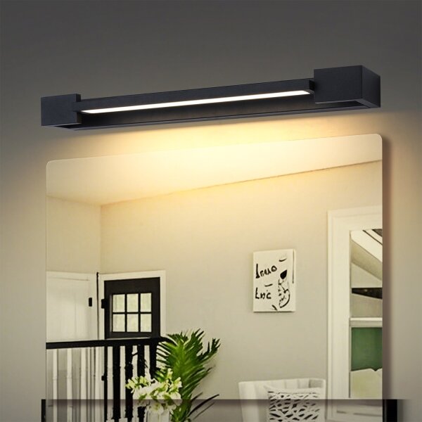 Brilagi-LED Aplică pentru oglindă de baie AQUA LINE LED/12W/230V 45 cm IP44 neagră