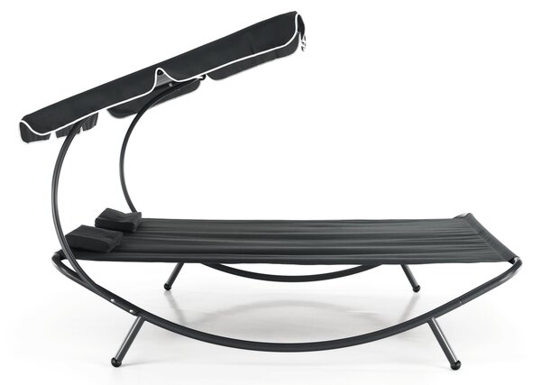 Sezlong gradina MULTINA, gri, poliester/otel, 180x204x147 cm