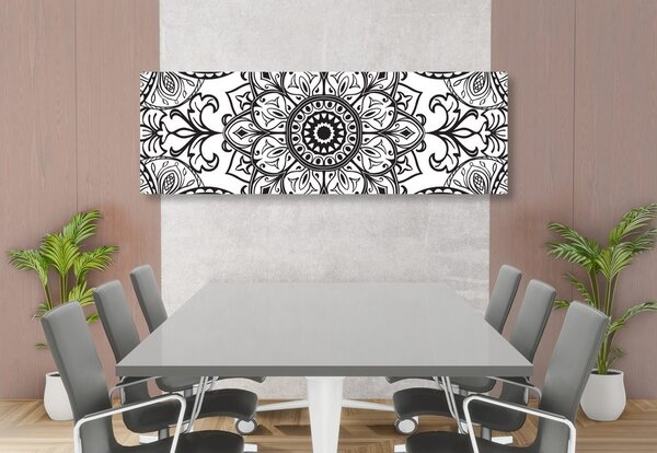 Tablou ornament alb-negru