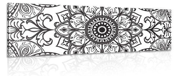 Tablou ornament alb-negru