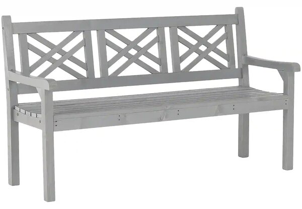Bancă gradina FABLA, gri, lemn, 150x58x88 cm
