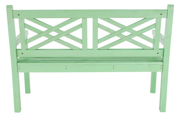 Bancă gradina FABLA, verde mentă, lemn, 124x58x88 cm