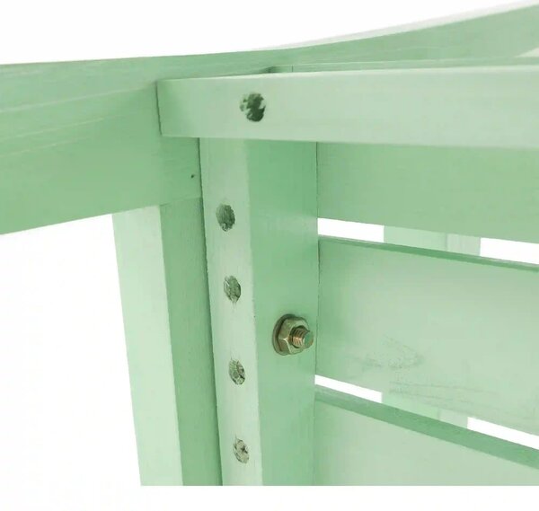 Bancă gradina FABLA, verde mentă, lemn, 124x58x88 cm