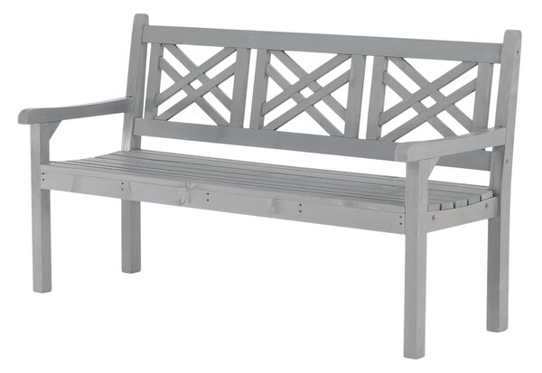 Bancă gradina FABLA, gri, lemn, 150x58x88 cm