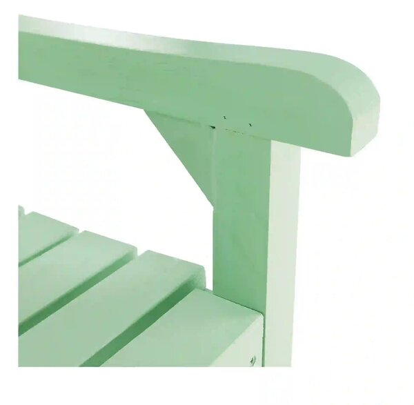 Bancă gradina FABLA, verde mentă, lemn, 124x58x88 cm
