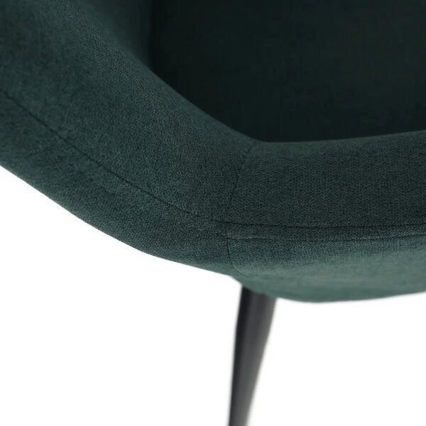 Scaun LACEY, verde/negru, stofa clasica/metal, 55x61x81 cm