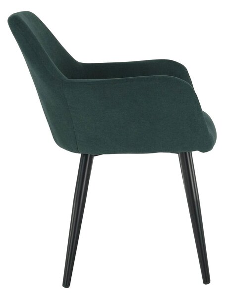 Scaun LACEY, verde/negru, stofa clasica/metal, 55x61x81 cm