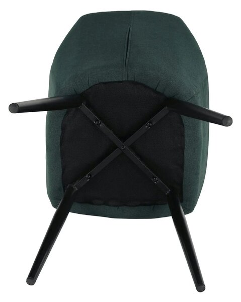 Scaun LACEY, verde/negru, stofa clasica/metal, 55x61x81 cm