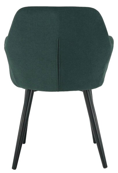 Scaun LACEY, verde/negru, stofa clasica/metal, 55x61x81 cm