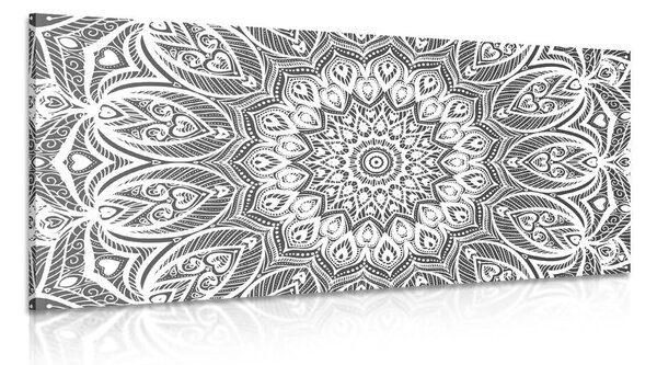 Tablou Mandala armonie în design alb-negru