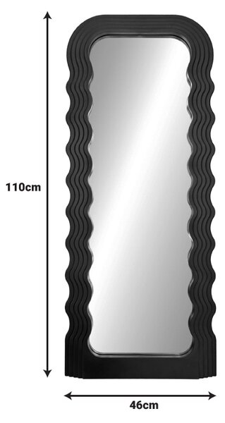 Oglinda Maraya, Pako World, Negru, PP, 46x3.2x110 cm