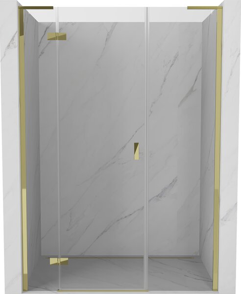 Mexen Mist-H L, ușă de duș cu 1 aripă stânga 120 cm, sticlă transparentă, profil auriu lucios, 8A5L-120-001-50-00-L