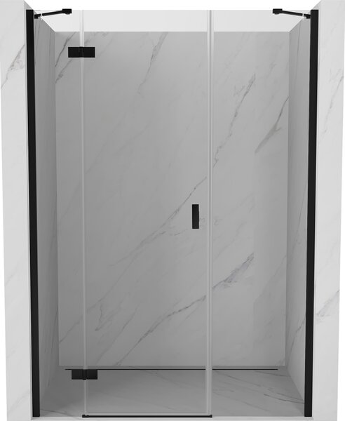 Mexen Mist-H, ușă de duș cu 1 aripă stânga 120 cm, sticlă transparentă, profil negru, 8A5-120-001-70-00-L
